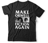 OKLUGGVH Make Orwell Fiction Again Tshirt Unisex - 1984, Big Brother, Conspiracy Shirt Top Short Sleeve Manches Courtes(XX-Large)