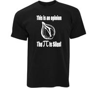 OKLUGGVH Math Joke T Shirt This is an Opinion The Pi is Silent Nerd Geek Black Manches Courtes(Small)