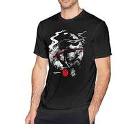 OKLUGGVH Men's Afro Samurai Short Sleeve T-Shirt Manches Courtes(3X-Large)