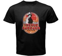 OKLUGGVH Merle Haggard Logo Men's Black T-Shirt Manches Courtes(Medium)