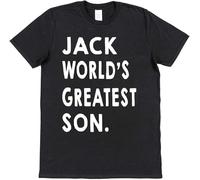OKLUGGVH Personalised World's Greatest Son Mens Women T Shirt 100% Cotton Gift for Son Best Son Ever Present Manches Courtes(Small)