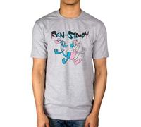 OKLUGGVH Ren and Stimpy Bum Bump T Shirt Manches Courtes(Large)