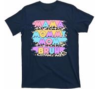 OKLUGGVH Retro 80's Leopard Print Mama Mommy Mom Bruh T-Shirt Manches Courtes(X-Large)