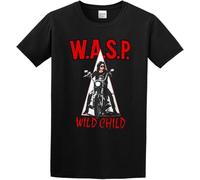 OKLUGGVH Rhett Men's W.A.S.P. Wild Men Heavy Metal Band Wasp Twisted Sister Print T Shirt Manches Courtes(Small)