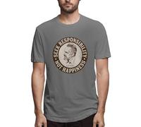 OKLUGGVH Seek Responsibility Not Gappiness 100% Cotton T Shirts for Men Pack Manches Courtes(X-Large)