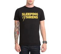 OKLUGGVH Sleeping with Sirens Yellow Logo T-Shirt Manches Courtes(Medium)
