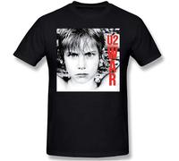 OKLUGGVH U2 War Mens Classical T-Shirt Black Manches Courtes(Medium)