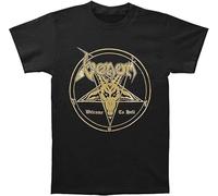 OKLUGGVH Welcome to Hell Men's T Shirt Black Manches Courtes(Medium)