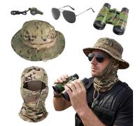 OKMIJN Ensemble d'accessoires pour costume de safari : kit de costume d'explorateur et de gardien de zoo