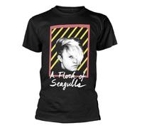 OKMN76huc A Flock of Seagulls Neon Logo Black T-Shirt Black 3XL