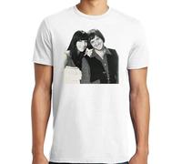 OKMN76huc Big Guys Rule Big and Tall Sonny and Cher Photo Tshirt White 3XL