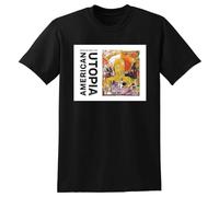 OKMN76huc David Byrne T Shirt American Utopia Vinyl CD Cover Black L