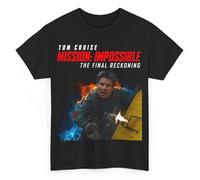 OKMN76huc Mission Impossible 2025 The Final Reckoning Tom Cruise T Shirt Black M