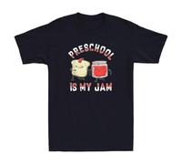 OKMN76huc Preschool is My Jam Pre-K Teacher Student Happy Love Vintage T-Shirt Black XL