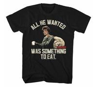 OKMN76huc Rambo Something to Eat Adult T-Shirt Black 3XL