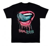 OKMN76huc Rare Falling in Reverse Lips T-Shirt Black XXL