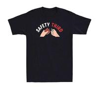 OKMN76huc Safety Third 4th of July Patriotic Fireworks Novelty Men's T-Shirt Teeblack XXL