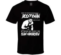 OKMN76huc When The Boogeyman Goes to Sleep He Checks for Islam Makhachev T Shirt Black S