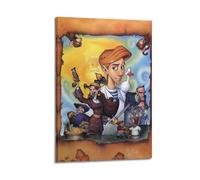 OKMNJU Poster décoratif sur toile « Escape From Monkey Island » - Impression d'art moderne pour chambre à coucher - 20 x 30 cm