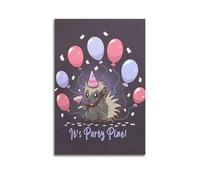 OKMNJU Poster décoratif sur toile « Its Party Pine Porc-épic » - Poster mural moderne pour chambre à coucher - 30 x 45 cm