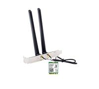 OKN WiFi 6 Adaptateur AX200 802.11ax WiFi Carte 2400Mbps 5GHz et 574Mbps 2.4GHz Module sans Fil pour Bureau avec Bluetooth 5.0, Windows 10 64bit et Linux, M.2/NGFF 2230, avec antennes et Supports