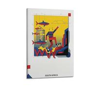 OKNGB Gansbaai Poster décoratif sur toile représentant un requin du Cap et une image d'art moderne pour chambre à coucher (30 x 45 cm)