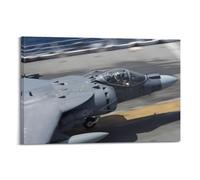OKNGB Poster de chasseur de l'US Navy AV-8B Harrier II - Impression sur toile et image d'art moderne pour chambre à coucher (30 x 45 cm)
