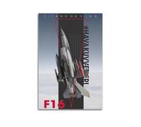 OKNGB Poster de combattant militaire F-16C Fighting Falcon - Poster décoratif sur toile - Affiches murales modernes pour chambre à coucher (30 x 45 cm)