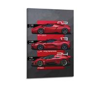 OKNGB Poster décoratif sur toile représentant Enzo LaFerrari F80 - Décoration murale moderne pour chambre à coucher (60 x 90 cm)