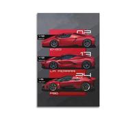 OKNGB Poster décoratif sur toile représentant Enzo LaFerrari F80 - Décoration murale moderne pour chambre à coucher - 40 x 60 cm