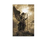 OKNGB Poster décoratif sur toile représentant l'archange Saint Michel 30 x 45 cm