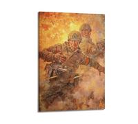 OKNGB Poster décoratif sur toile représentant un soldat de commando russe et d'Ukraine - Décoration murale moderne pour chambre à coucher (50 x 75 cm)