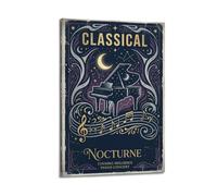 OKNGB Poster vintage de musique de piano classique sur toile - Impression sur toile - Décoration murale moderne pour chambre à coucher - 50 x 75 cm