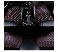 OKNGHPLIU Auto Tapis de Sol pour Renault Captur II 2019 2020 2021 2022 2023 2024, Bespoke Cuir Voiture Moquette Protection de Avant et Arrière Imperméable Accessoires,A/Black-Red