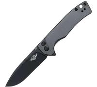 OKNIFE lame 154CM, manche G10 Mettle (Manche en aluminium gris canon)