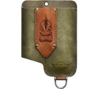 OKNIFE Osheath S1 Étui cuir 3 en 1 EDC pour couteau, torche et stylo | Étui ceinture EDC en cuir, compatible torche, couteau et stylo, fourni avec boucle porte-clés fer à cheval.