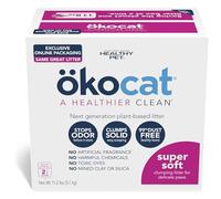 OKOCAT Litière agglomérante Super Douce en Bois Naturel pour Pattes délicates, 5,1 kg, Taille M, Rose