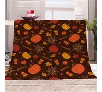okoikfc Couverture Polaire 130 x 150 cm Citrouille, Plaid Polaire Citrouille d'automne Couverture 3D Imprimée Flanelle Blanket Literie 1 Personne, Couvertures Doux et Chaude pour Canape Lit M819