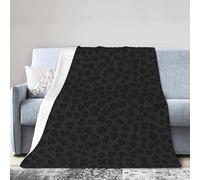 okoikfc Couverture Polaire 130 x 150 cm Noir, Plaid Polaire Imprimé Léopard Couverture 3D Imprimée Flanelle Blanket Literie 1 Personne, Couvertures Doux et Chaude pour Canape Lit J759