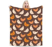 okoikfc Couverture Polaire 130 x 150 cm Poule, Plaid Polaire Animé Couverture 3D Imprimée Flanelle Blanket Literie 1 Personne, Couvertures Doux et Chaude pour Canape Lit L1209