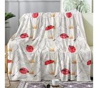 okoikfc Couverture Polaire 70 x 100 cm Coccinelle, Plaid Polaire Insecte Couverture 3D Imprimée Flanelle Blanket Literie 1 Personne, Couvertures Doux et Chaude pour Canape Lit J1262