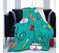 okoikfc Couverture Polaire 70 x 100 cm Hôpital, Plaid Polaire Thème Infirmière Couverture 3D Imprimée Flanelle Blanket Literie 1 Personne, Couvertures Doux et Chaude pour Canape Lit L668