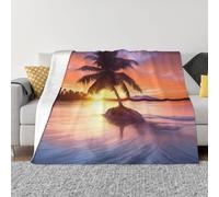 okoikfc Couverture Polaire 70 x 100 cm Palmier, Plaid Polaire Palmier Couverture 3D Imprimée Flanelle Blanket Literie 1 Personne, Couvertures Doux et Chaude pour Canape Lit F608