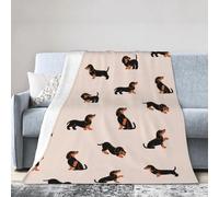 okoikfc Couverture Polaire 70 x 100 cm Teckel, Plaid Polaire Teckel Couverture 3D Imprimée Flanelle Blanket Literie 1 Personne, Couvertures Doux et Chaude pour Canape Lit F788