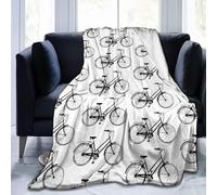 okoikfc Couverture Polaire 70 x 100 cm Vélo, Plaid Polaire Noir Couverture 3D Imprimée Flanelle Blanket Literie 1 Personne, Couvertures Doux et Chaude pour Canape Lit J302