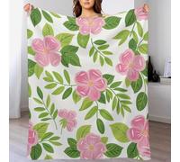 okoikfc Couverture Polaire Fleur Rose 3D Imprimée, Plaid Polaire Plante Couverture 180 x 220 cm 2 Personnes en Flanelle Doux et Chaude pour Canape Lit Q1091