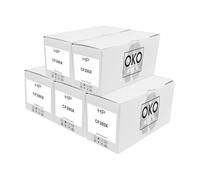 OKOLine CF287X, 87X Lot de 5 toners noirs compatibles avec HP LaserJet Enterprise Flow MFP M527, M506, M527, Pro M501