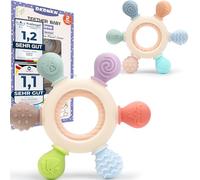 OKONKN Anneau de dentition pour bébé,bebe naissance，jouet bebe 0-3-12 mois, accessoires d'allaitement sans BPA cadeau naissance fille Et Garçon pour bébés de 3-12 mois et plus