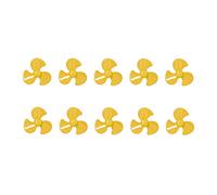 OKOVO 10 pièces 50mm 3 pales hélice ABS tournant hélices Remplacement Bricolage modèle de Voiture Accessoires (Jaune)