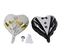 OKOVO 2pcs coeur Ballons Valentines Red Romantique Énorme mariage Balloon Balloon Decoration Anniversary Party
